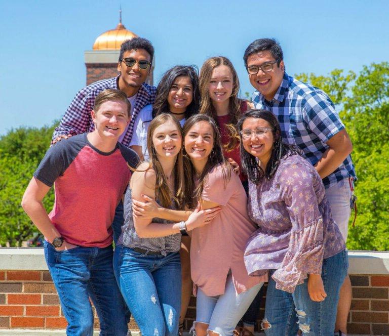 group photo of HSU students at International Week on campus